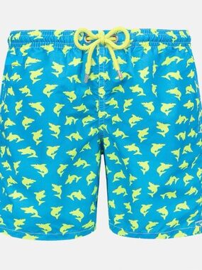 MC2 Saint Barth boys Lighting Micro Fantasy swim shorts neon shark print
